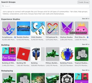 roblox groups page