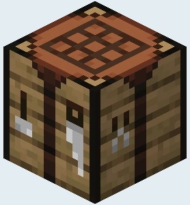 crafting table in Minecraft