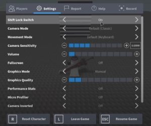 roblox turn shift lock on