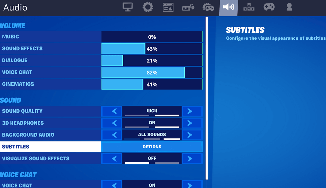 fortnite voice chat settings