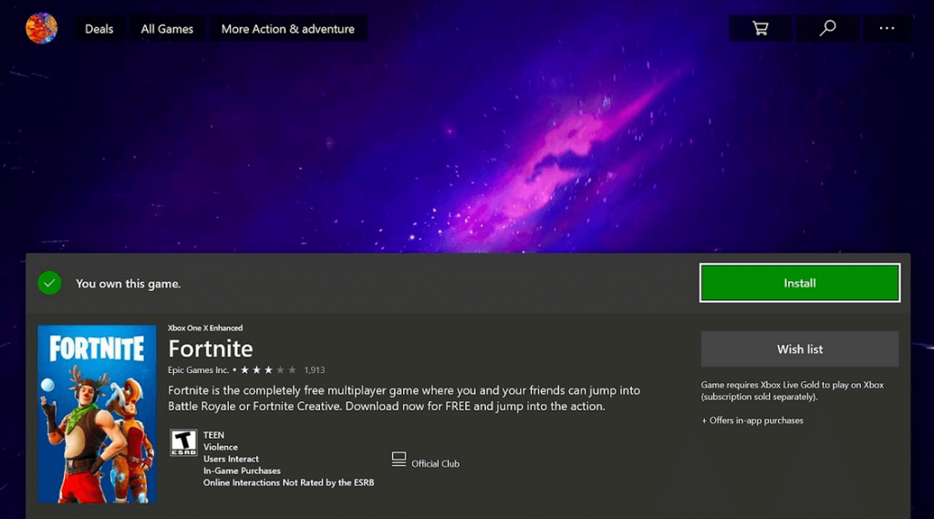 Fortnite is not working on Xbox One? The fix Ol'gamer
