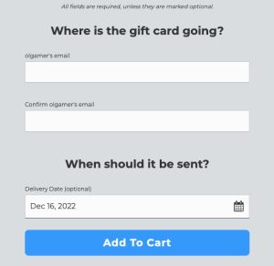 choosing date to send roblox gift card