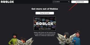 redeeming gift card on roblox website
