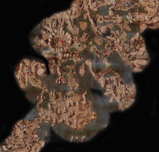 Fallow Mire map in Dragon Age